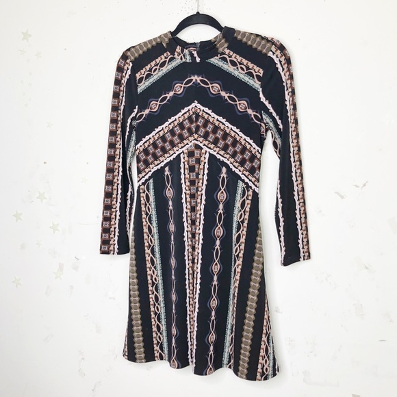 FREE People Stella jersey graphic chain print mini dress - Picture 11 of 12